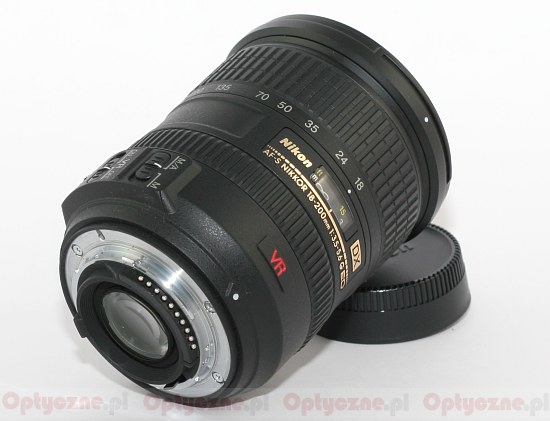 Nikon Nikkor AF-S DX 18-200 mm f/3.5-5.6G IF-ED VR - Budowa i jako wykonania