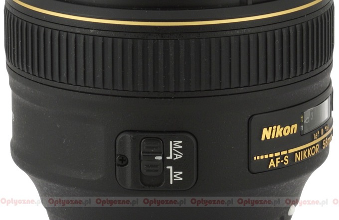Nikon Nikkor AF-S 58 mm f/1.4G - Budowa i jako wykonania
