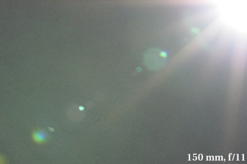 Sigma 150-500 mm f/5.0-6.3 APO DG OS HSM - Odblaski