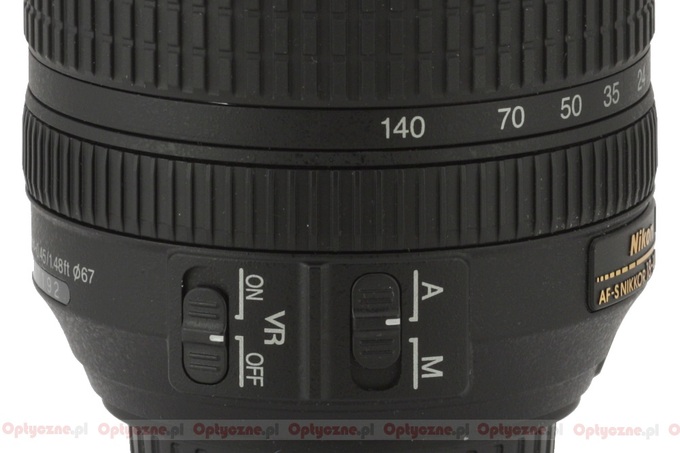 Nikon Nikkor AF-S DX 18-140 mm f/3.5-5.6G ED VR - Budowa, jako wykonania i stabilizacja