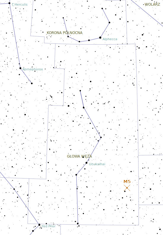Niebo przez lornetk - M5 - Gromada kulista M5