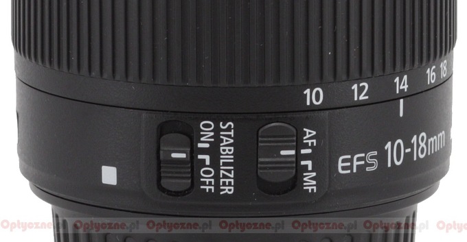 Canon EF-S 10-18 mm f/4.5-5.6 IS STM - Budowa, jako wykonania i stabilizacja