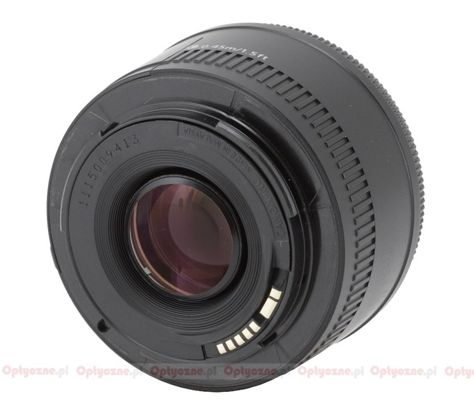 Canon EF 50 mm f/1.8 II - Budowa i jako wykonania