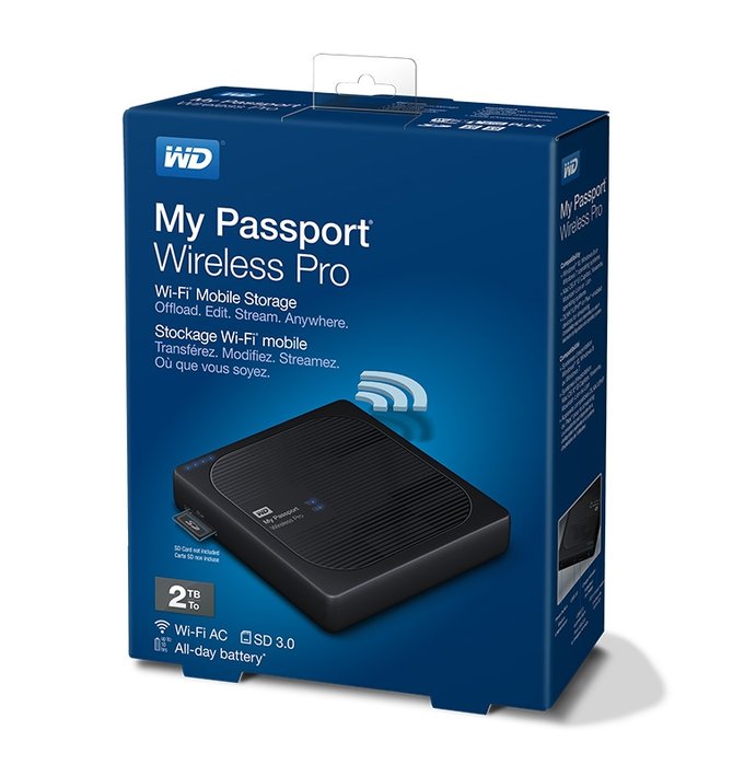 WD My Passport Wireless Pro - bezprzewodowy dysk twardy z czytnikiem kart SD