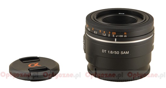 Sony DT 50 mm f/1.8 SAM - Budowa i jako wykonania