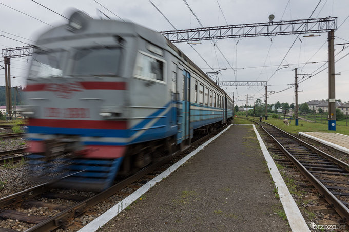 Plener fotograficzny na Ukrainie - linia kolejowa Karpat