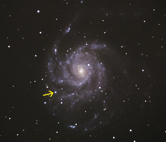 Niebo przez lornetk - M101 czyli galaktyka Wiatraczek - Galaktyka Wiatraczek