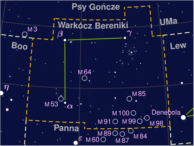 Niebo przez lornetk - eMki Warkocza Bereniki - Ciekawe obiekty w mao ciekawym gwiazdozbiorze.