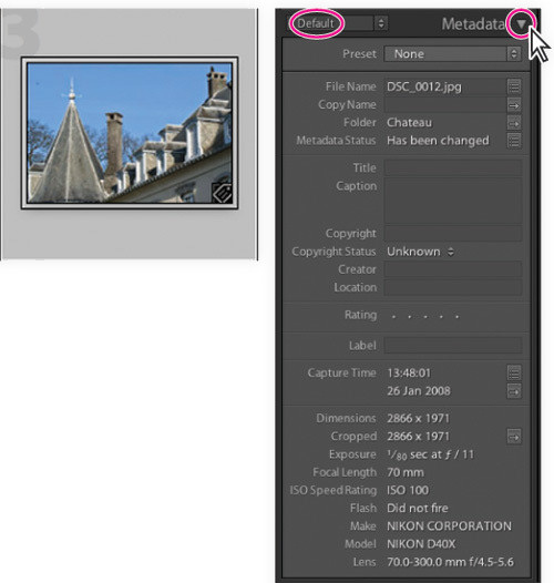 Porzdkowanie i wybieranie zdj w Adobe Lightroom - Dodawanie metadanych