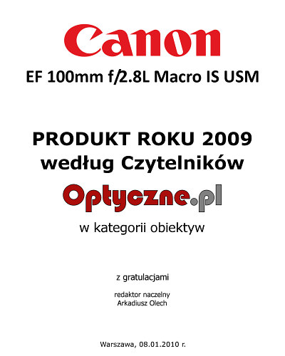 Plebiscyt na Produkt Roku 2009 - wyniki - Podsumowanie Plebiscytu na Produkt Roku 2009 wg Czytelnikw Optyczne.pl