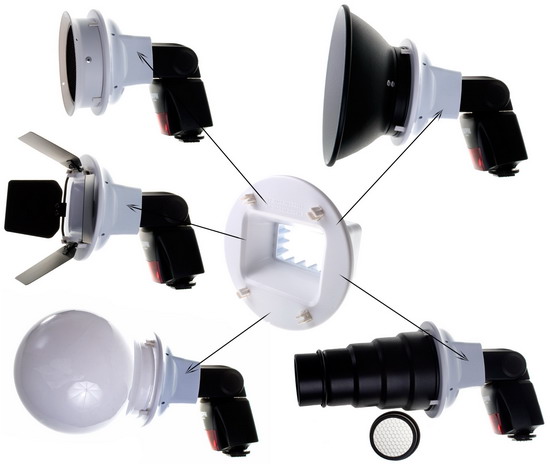 Zestaw nakadek Pro-Flash do reporterskich lamp byskowych