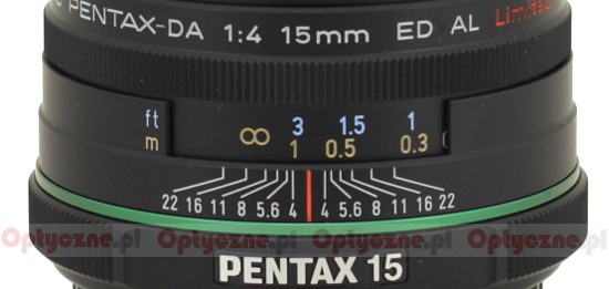 Pentax smc DA 15 mm f/4 ED AL Limited  - Autofokus