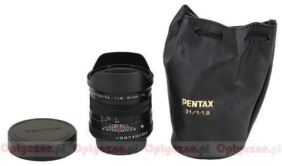 Pentax smc FA 31 mm f/1.8 AL - Budowa i jako wykonania