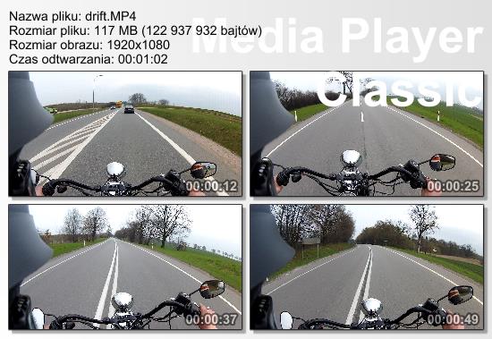 Test kamer sportowych - Sporty motorowe - jazda na motocyklu