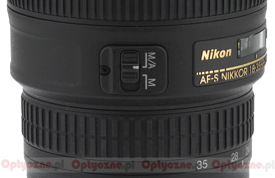 Nikon Nikkor AF-S 18-35 mm f/3.5-4.5G ED - Budowa i jako wykonania
