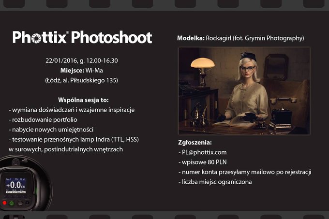 Phottix Photoshoot - zaproszenie na sesj w odzi