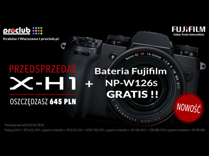 Fujifilm X-H1 - przedsprzeda w Proclub