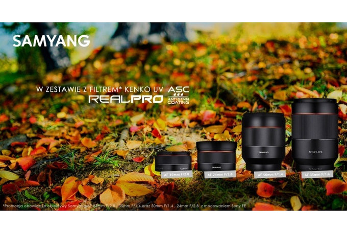 Obiektywy Samyang AF w promocji z filtrem Kenko