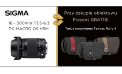 Torba Tamrac w zestawie z obiektywem Sigmy