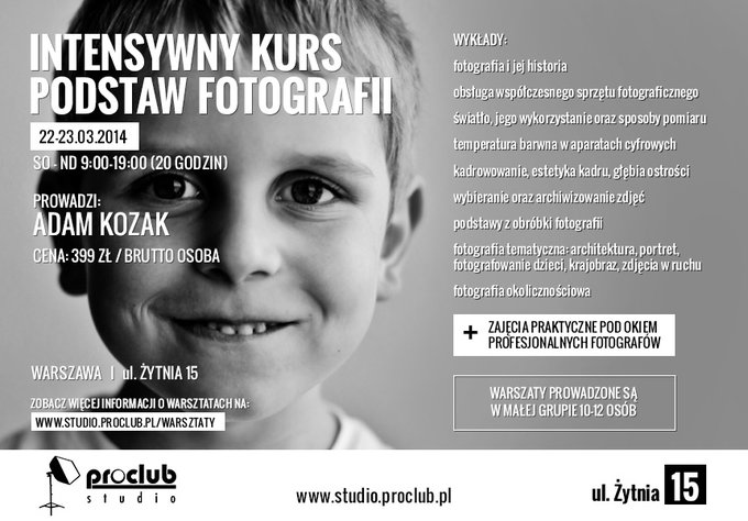 Intensywny kurs podstaw fotografii