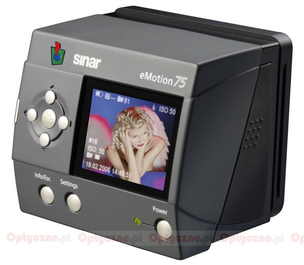 Sinarback eMotion 75 LV - przystawka z podgldem na ywo