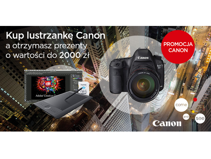 Promocja firmy Canon - prezenty przy zakupie lustrzanki