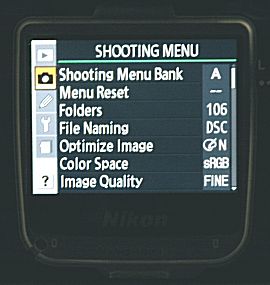 Nikon D200 - Menu