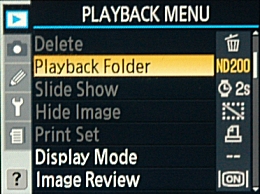 Nikon D200 - Menu