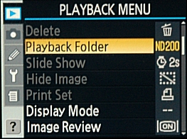 Nikon D200 - Menu