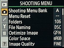 Nikon D200 - Menu