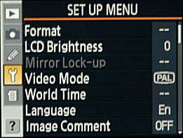 Nikon D200 - Menu