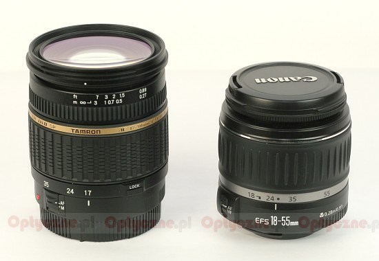 Tamron SP AF 17-50 mm f/2.8 XR Di II LD Aspherical (IF) - Budowa i jakość wykonania Tamron SP AF 17-50 mm f/2.8 XR Di II LD Aspherical (IF) - Budowa i jakość wykonania
