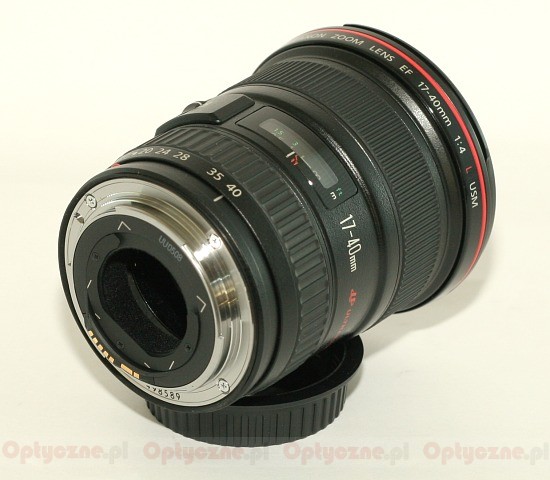 Canon EF 17-40 mm f/4.0L USM - Budowa i jako wykonania