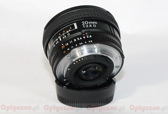 Nikon Nikkor AF 20 mm f/2.8D - Budowa i jakość wykonania Nikon Nikkor AF 20 mm f/2.8D - Budowa i jakość wykonania