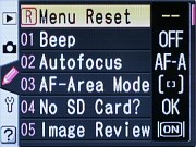 Nikon D50 - Menu