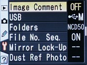 Nikon D50 - Menu