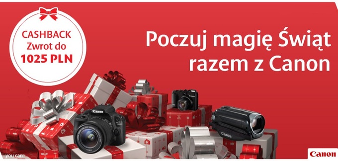 witeczna akcja promocyjna Canon - cashback