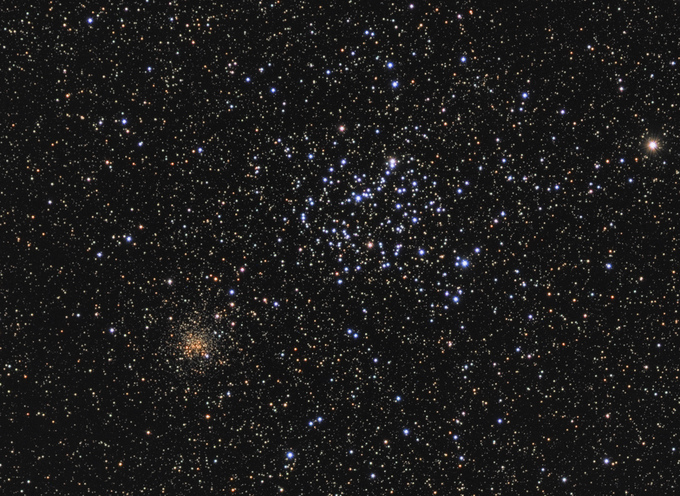 Niebo przez lornetk - M35 - Messier 35 i NGC 2158