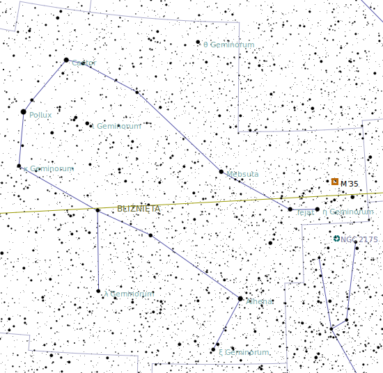 Niebo przez lornetk - M35 - Messier 35 i NGC 2158