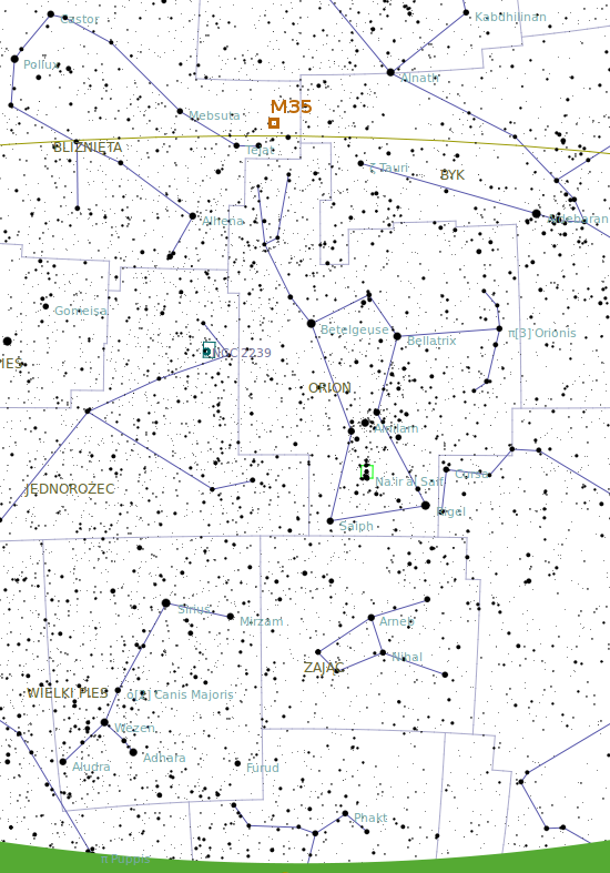 Niebo przez lornetk - M35 - Messier 35 i NGC 2158