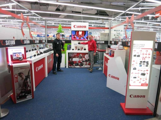 witeczna promocja Canon w Saturn Zote Tarasy w Warszawie