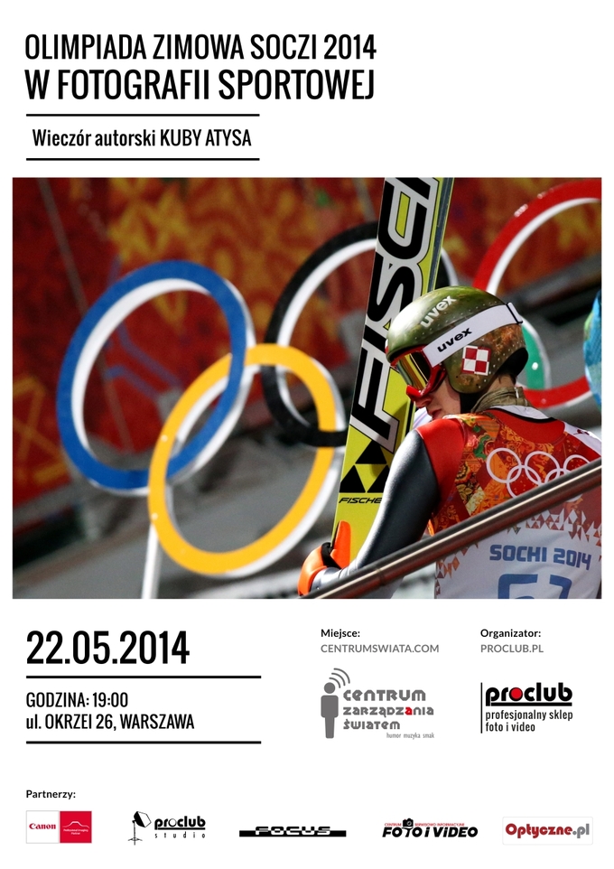 O fotografii sportowej - wieczr autorski Kuby Atysa