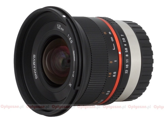 Samyang 12 mm f/2.0 NCS CS - Budowa i jako wykonania