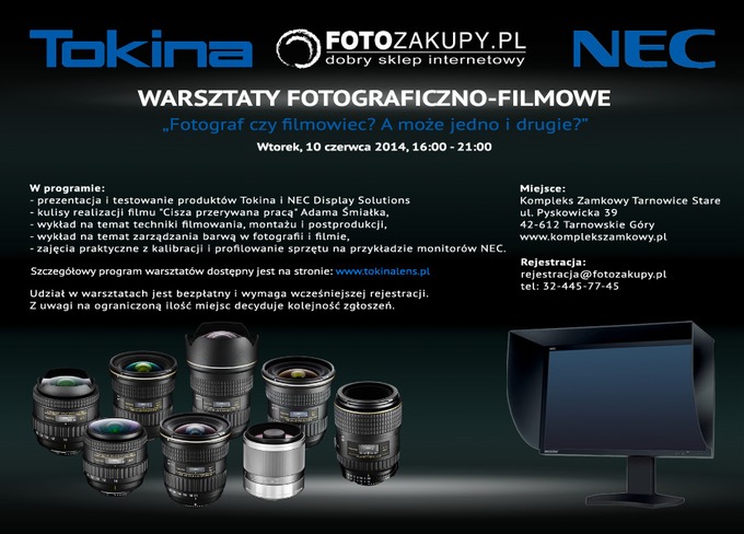 Bezpatne warsztaty fotograficzno-filmowe w Tarnowskich Grach