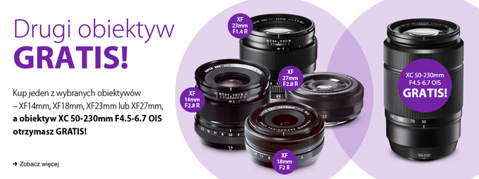 Promocje od Fujifilm - obiektyw Fujinon XC 50-230 za 1 z