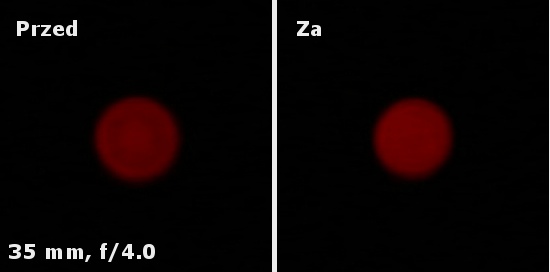 Canon EF 16-35 mm f/4L IS USM - Aberracja chromatyczna i sferyczna