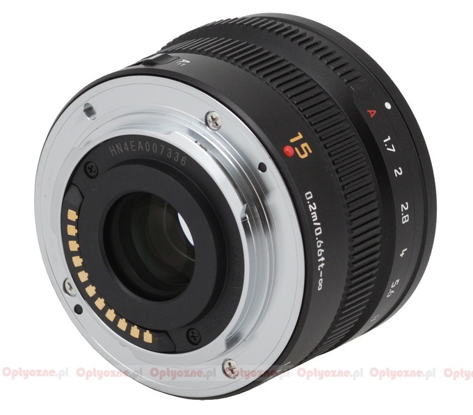 Panasonic Leica DG Summilux 15 mm f/1.7 ASPH - Budowa i jako wykonania