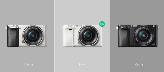 Sony A6000 w kolorze biaym