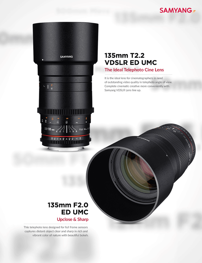 Dwa nowe obiektywy 135 mm od Samyanga