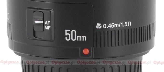 Yongnuo YN 50 mm f/1.8 - Budowa i jako wykonania